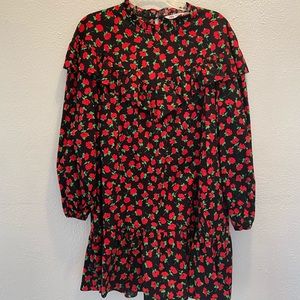 Ruffled dress with poofy sleeves!